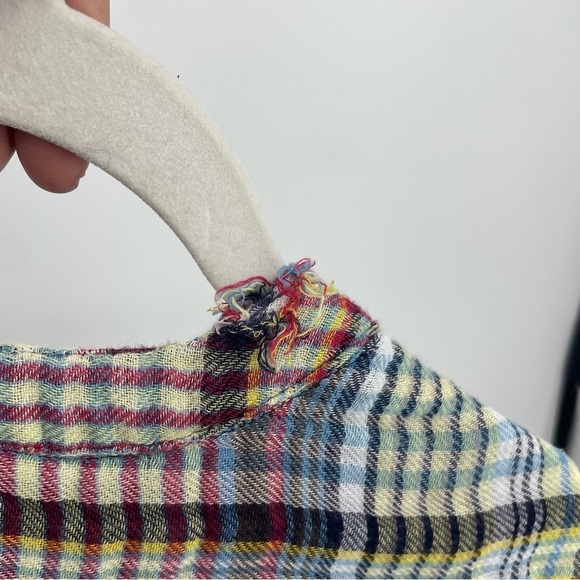 Free People come On Over Plaid Top Oversized XS - Picture 3 of 8